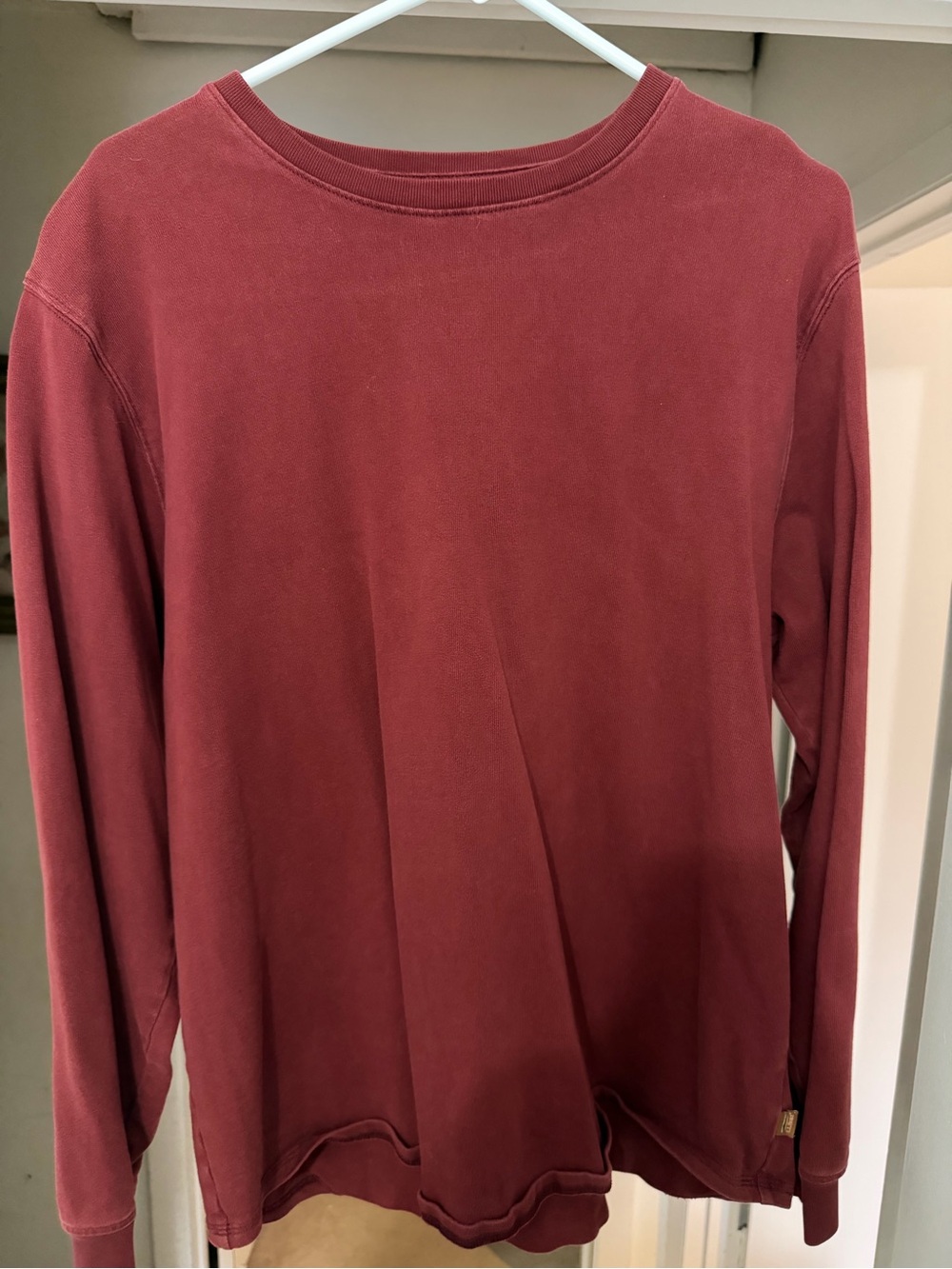 LL Bean Men's Long-Sleeve Crewneck Sweater - Burgundy